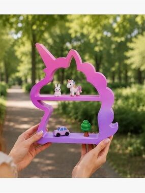 Unicorn kids toy display shelf or hanging display shelf!